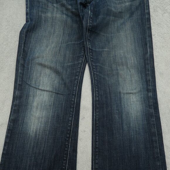 Hudson Clifton Jeans Mens Size 29x29 Blue Bootcut Button Fly USA Made Distressed - Picture 3 of 16
